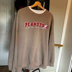 Mens H&M Peanuts Hockey Graphic Crewneck